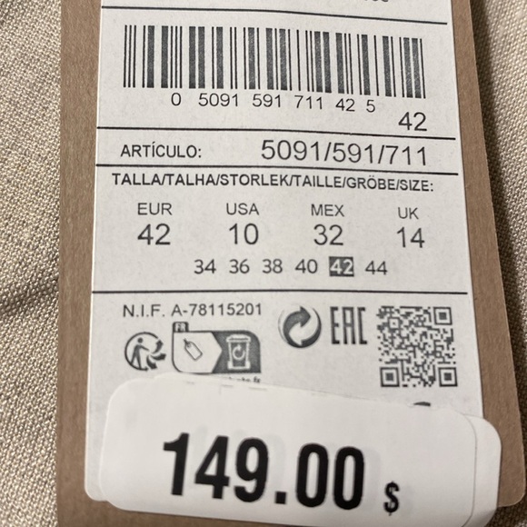 NWT. Massimo Dutti Linen Blend Straight Fit Cargo Pants. Size 10. - Picture 10 of 12